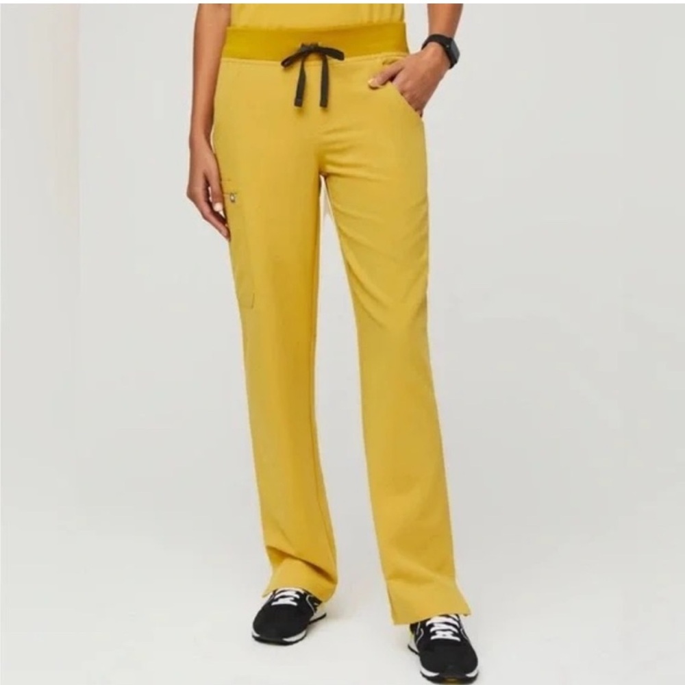 Figs womens Kade cargo scrub pants in Light Gold